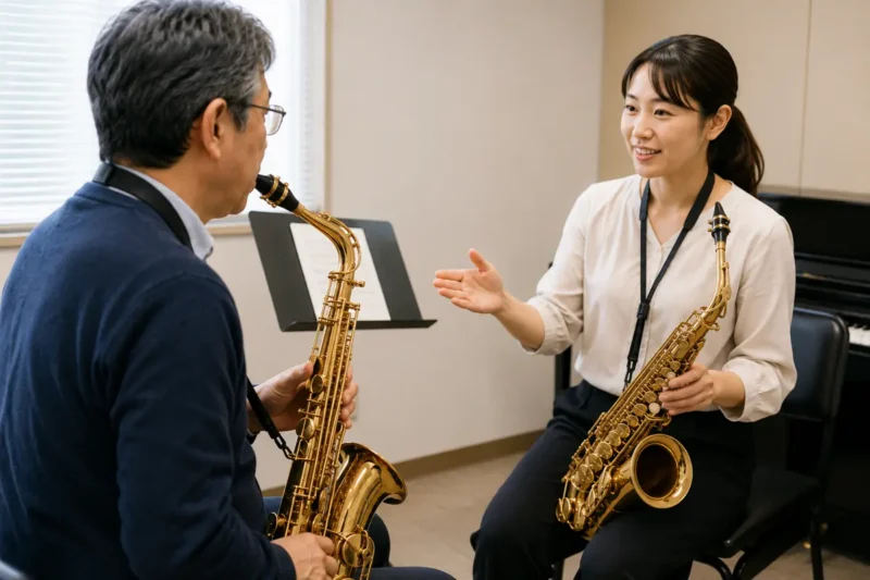 サックス教室を探しているイメージ
